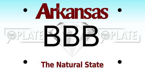 BBB Arkansas License Plate