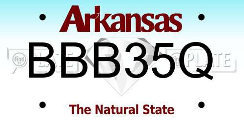 BBB35Q Arkansas License Plate