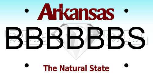 BBBBBBS Arkansas License Plate