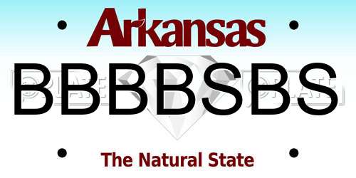 BBBBSBS Arkansas License Plate
