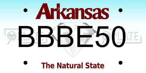 BBBE50 Arkansas License Plate