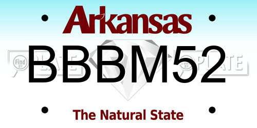 BBBM52 Arkansas License Plate
