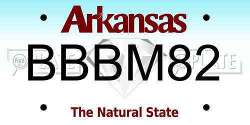 BBBM82 Arkansas License Plate