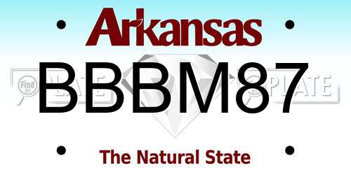 BBBM87 Arkansas License Plate