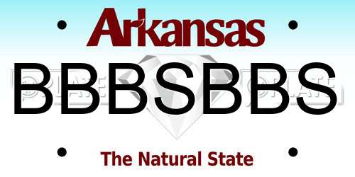 BBBSBBS Arkansas License Plate