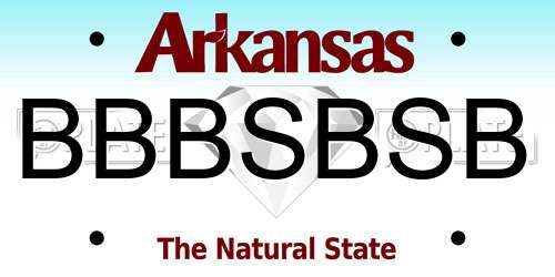 BBBSBSB Arkansas License Plate
