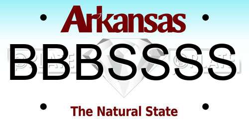 BBBSSSS Arkansas License Plate