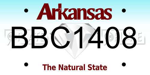 BBC1408 Arkansas License Plate