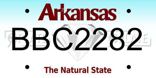BBC2282 Arkansas License Plate