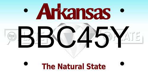 BBC45Y Arkansas License Plate