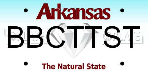 BBCTTST Arkansas License Plate