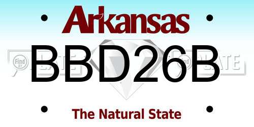 BBD26B Arkansas License Plate