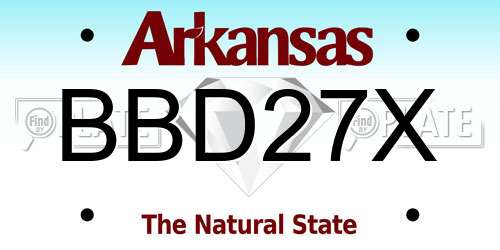 BBD27X Arkansas License Plate
