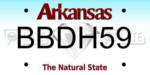 BBDH59 Arkansas License Plate