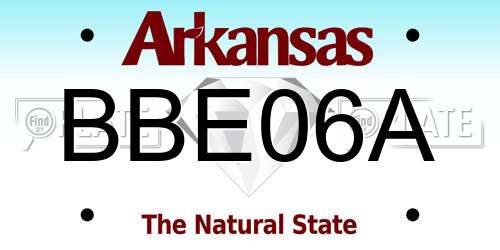 BBE06A Arkansas License Plate