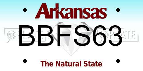 BBFS63 Arkansas License Plate