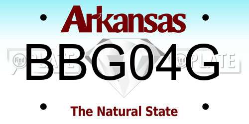 BBG04G Arkansas License Plate