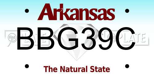 BBG39C Arkansas License Plate