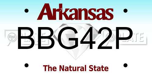 BBG42P Arkansas License Plate