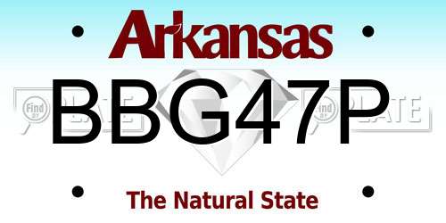 BBG47P Arkansas License Plate