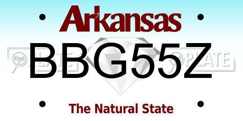 BBG55Z Arkansas License Plate