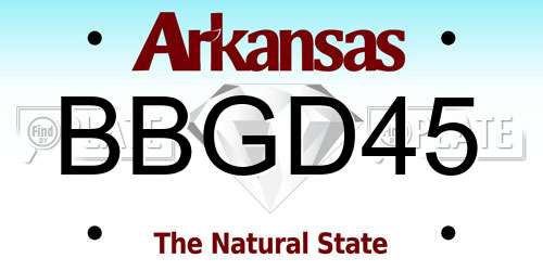 BBGD45 Arkansas License Plate