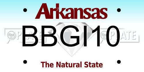 BBGI10 Arkansas License Plate