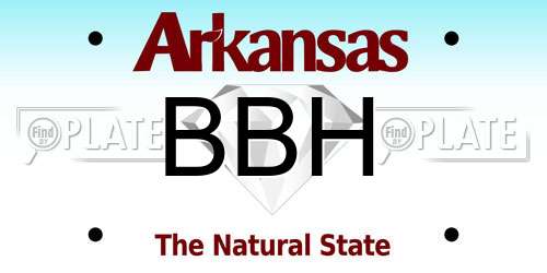 BBH Arkansas License Plate