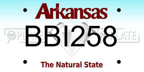 BBI258 Arkansas License Plate