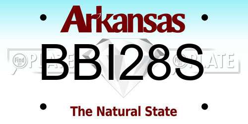 BBI28S Arkansas License Plate