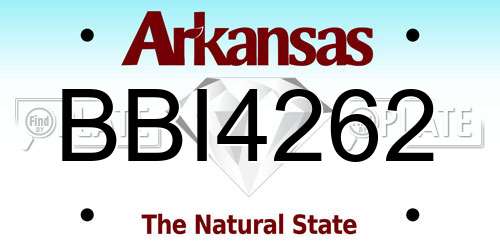 BBI4262 Arkansas License Plate