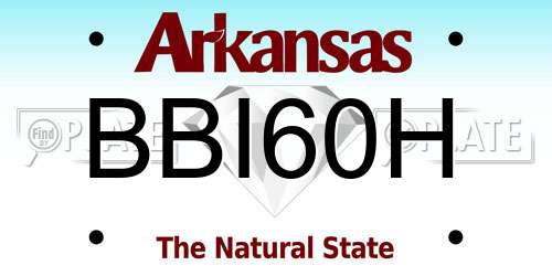 BBI60H Arkansas License Plate