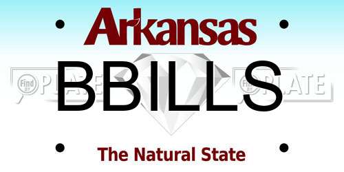 BBILLS Arkansas License Plate