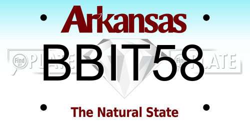 BBIT58 Arkansas License Plate