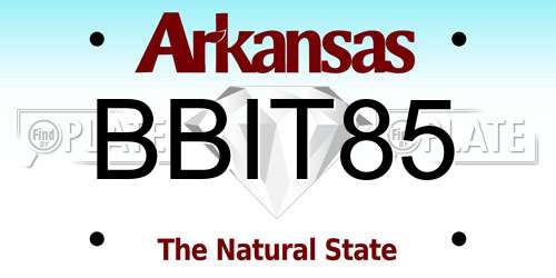 BBIT85 Arkansas License Plate