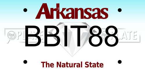BBIT88 Arkansas License Plate