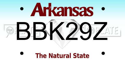 BBK29Z Arkansas License Plate
