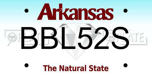 BBL52S Arkansas License Plate