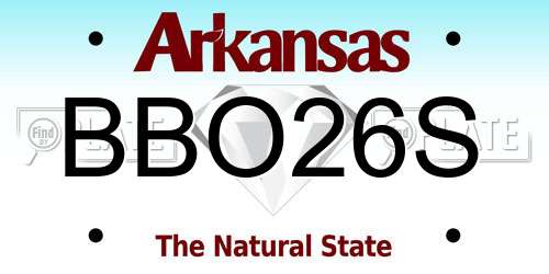 BBO26S Arkansas License Plate