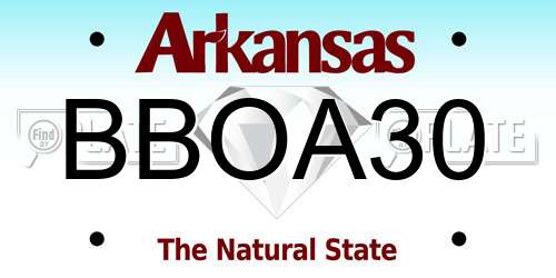 BBOA30 Arkansas License Plate