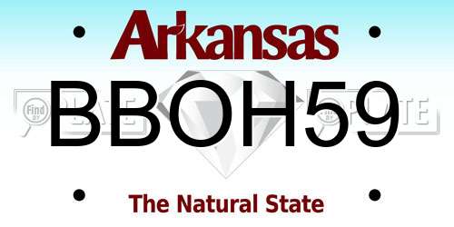 BBOH59 Arkansas License Plate