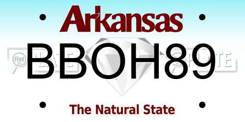 BBOH89 Arkansas License Plate