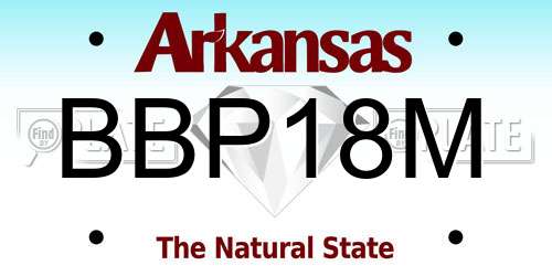 BBP18M Arkansas License Plate