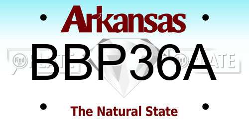 BBP36A Arkansas License Plate