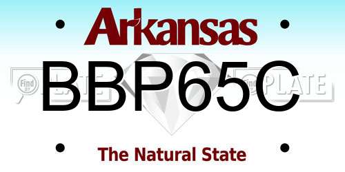 BBP65C Arkansas License Plate