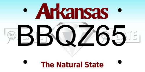 BBQZ65 Arkansas License Plate