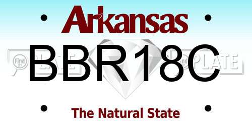 BBR18C Arkansas License Plate