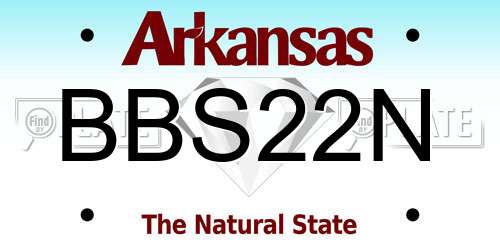 BBS22N Arkansas License Plate
