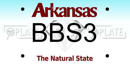 BBS3 Arkansas License Plate