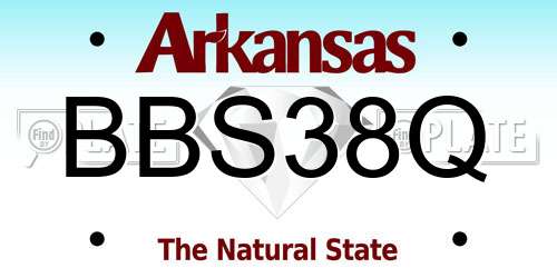 BBS38Q Arkansas License Plate